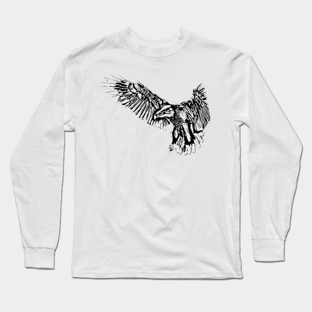 Eagle Long Sleeve T-Shirt by Nimmersatt